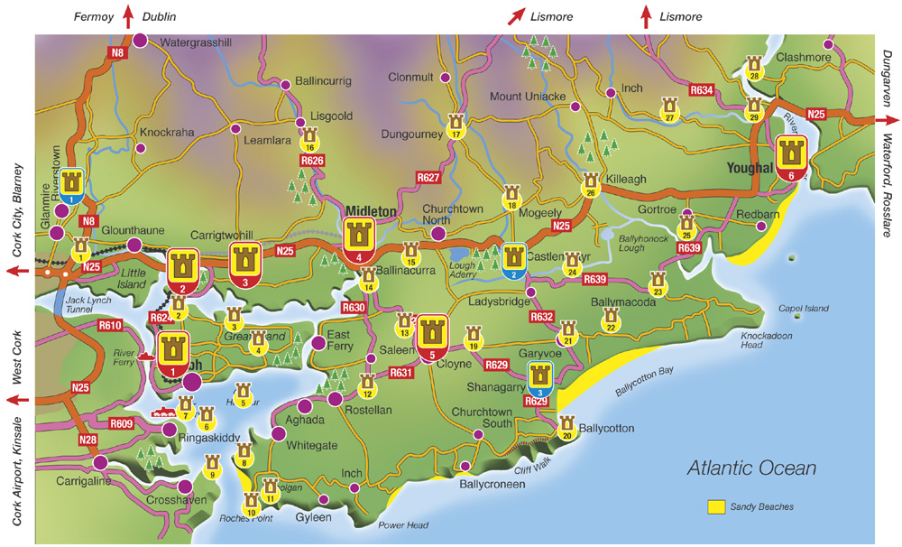 East Cork Tour Map